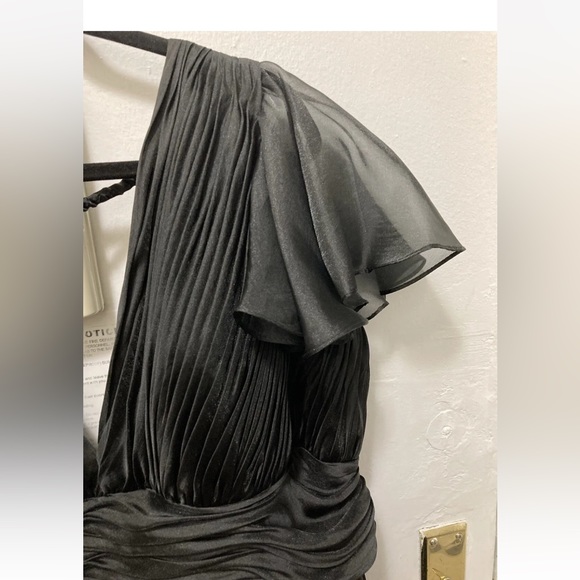 Mac Duggal Ruched Floral Chiffon Gown Size 20 Worn Once WITH ALTERATIONS - Picture 4 of 13